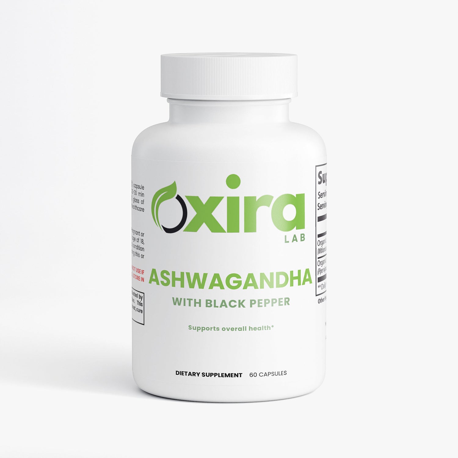 Organic Ashwagandha Supplement – Stress Support & Adaptogen Capsules with Black Pepper