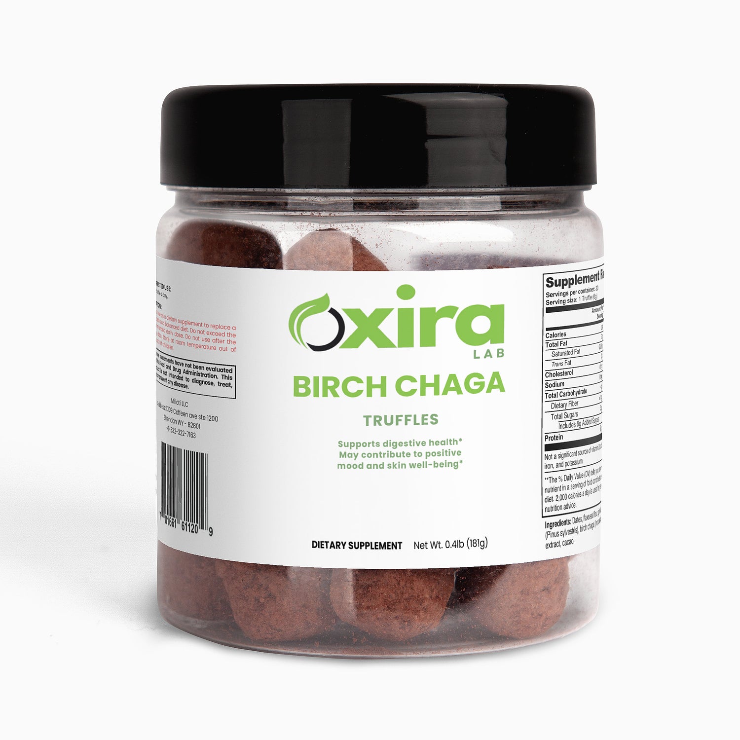 Birch Chaga Truffles Supplement for Gut Health – Natural Antioxidant Support