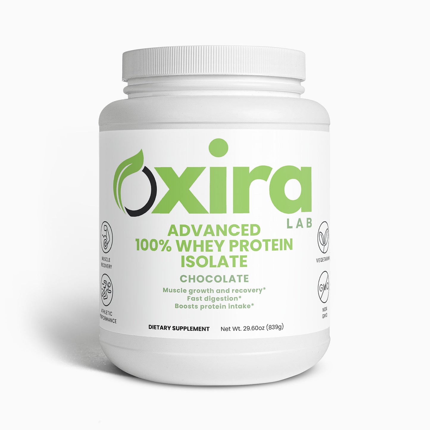 Advanced 100% Whey Protein Isolate Chocolate container