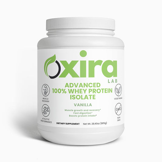Vanilla protein powder supplement scoop