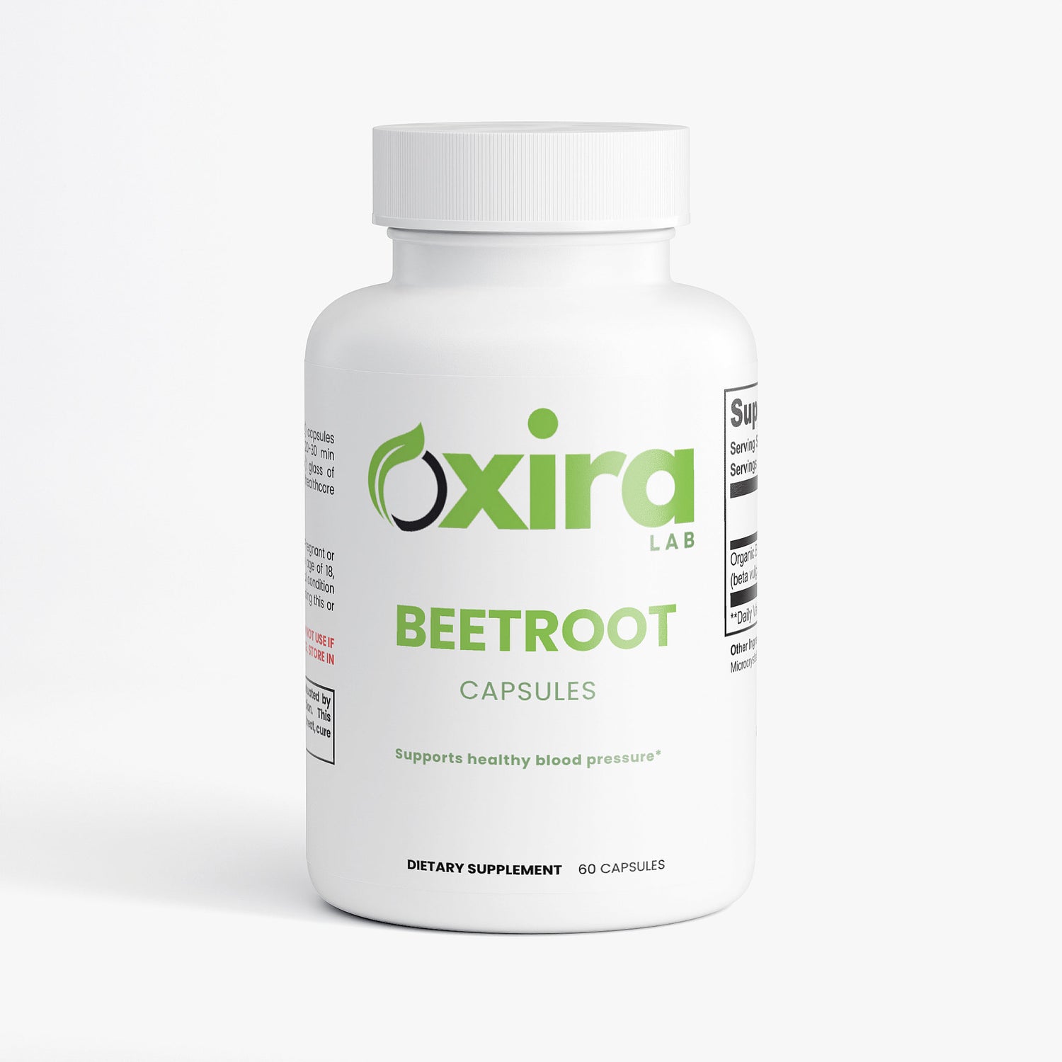 Beetroot Supplement Capsules for Blood Pressure and Endurance – Bottle Front