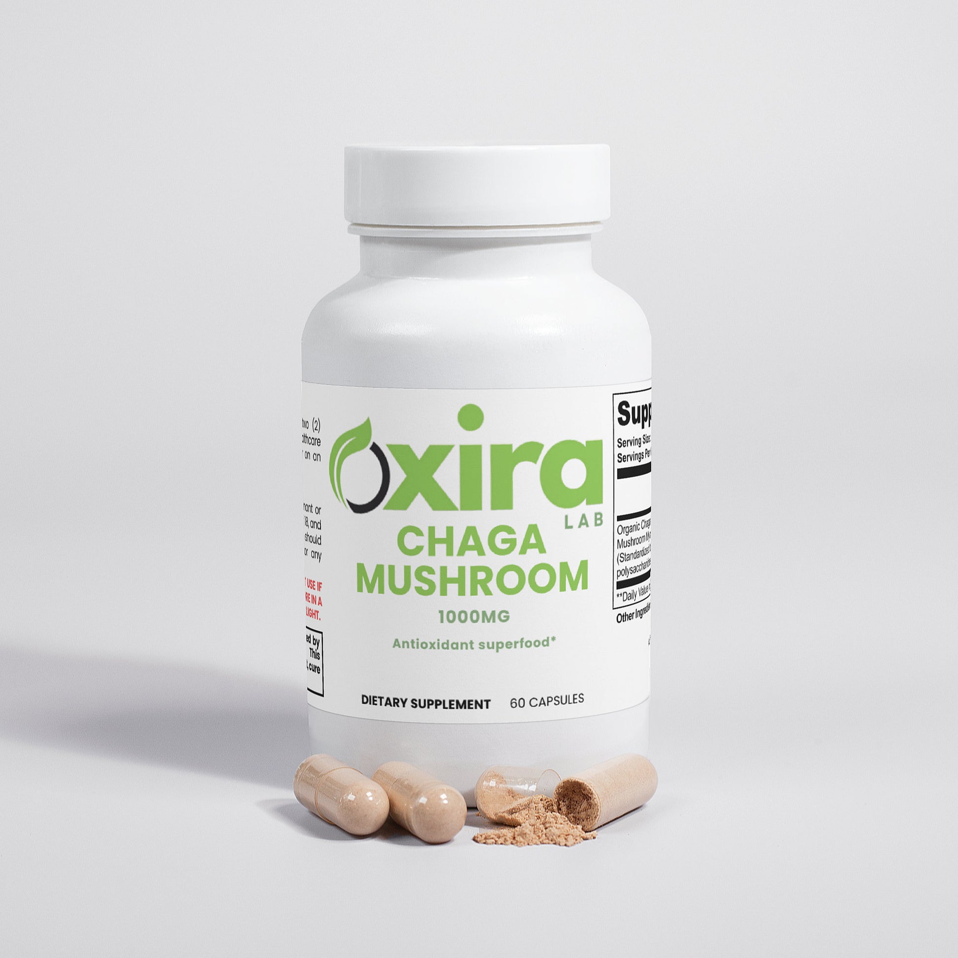 Chaga Mushroom Capsules Supplement – Immune Support Formula