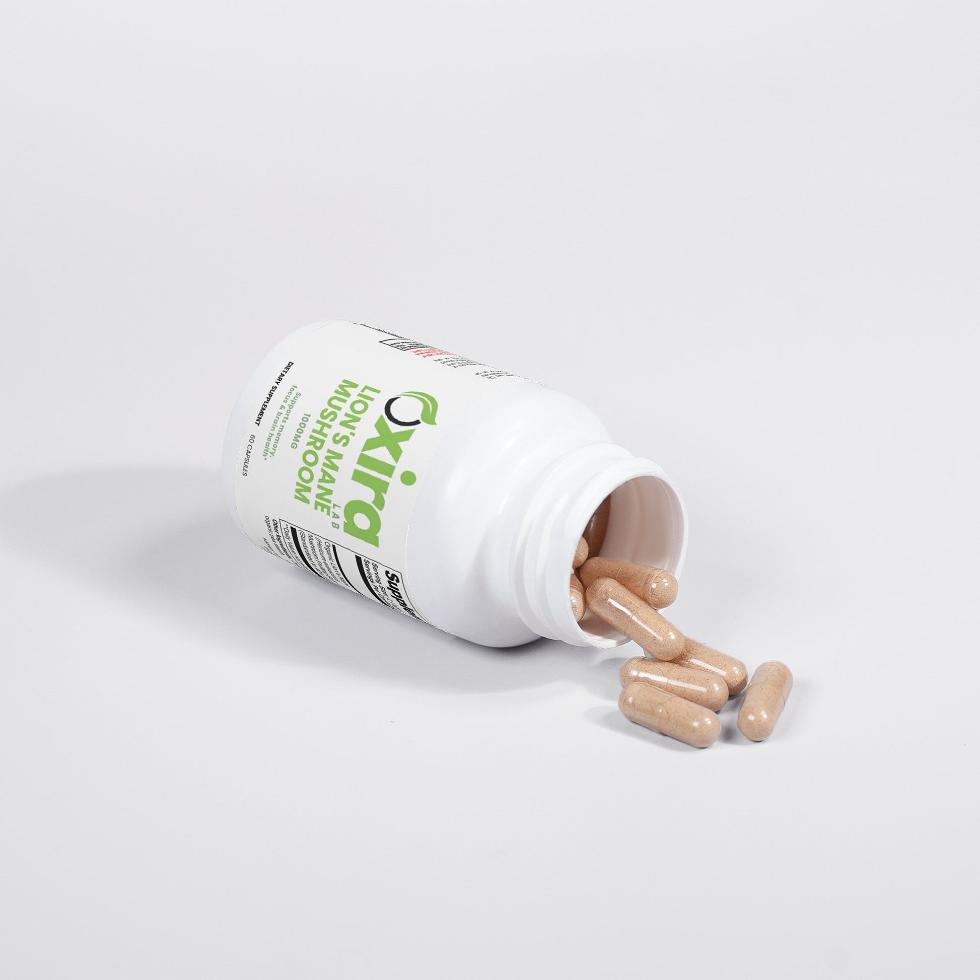 Lion’s Mane Mushroom Supplement Capsules – Vegan Capsules Display