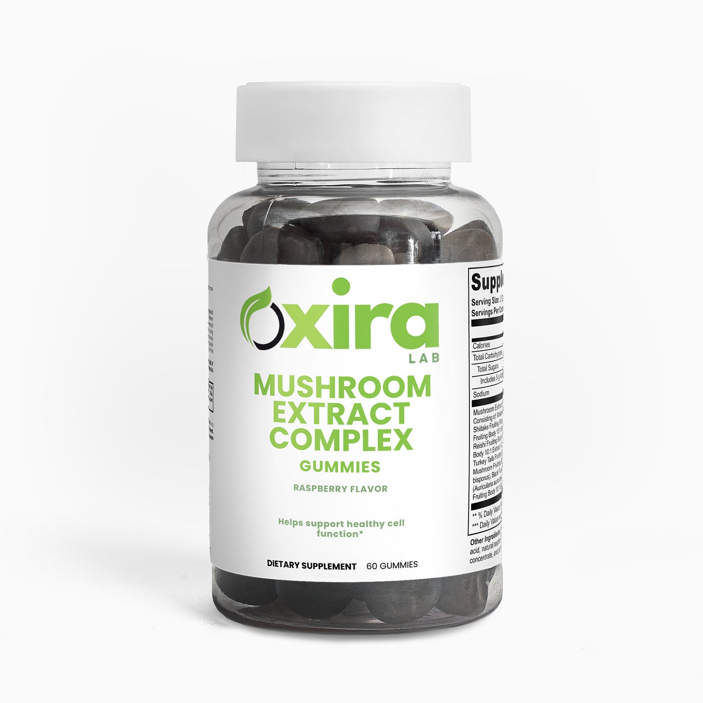 Mushroom Extract Complex Gummies Supplement – Product Bottle Front