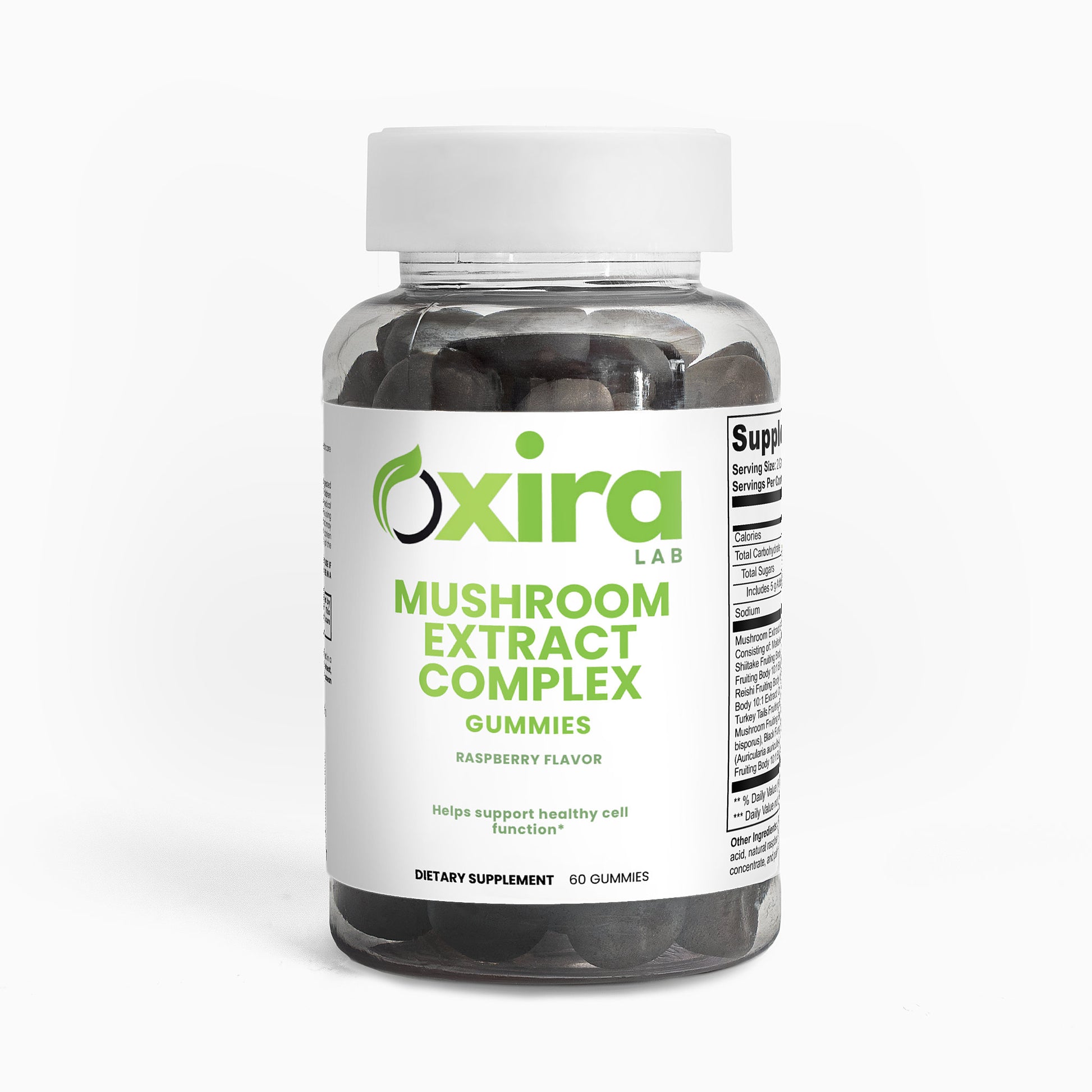 Mushroom Extract Complex Gummies Supplement – Product Bottle Front