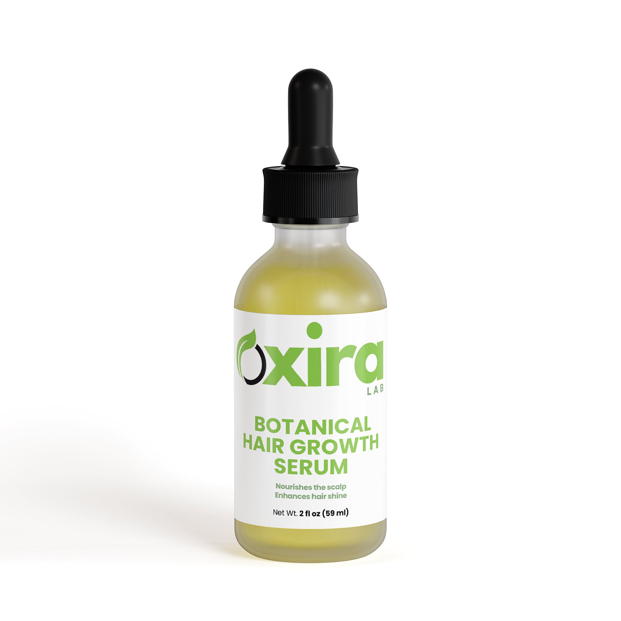 Botanical Hair Growth Serum with Rosemary and Ginger – Hair Vitality Support Bottle Front
