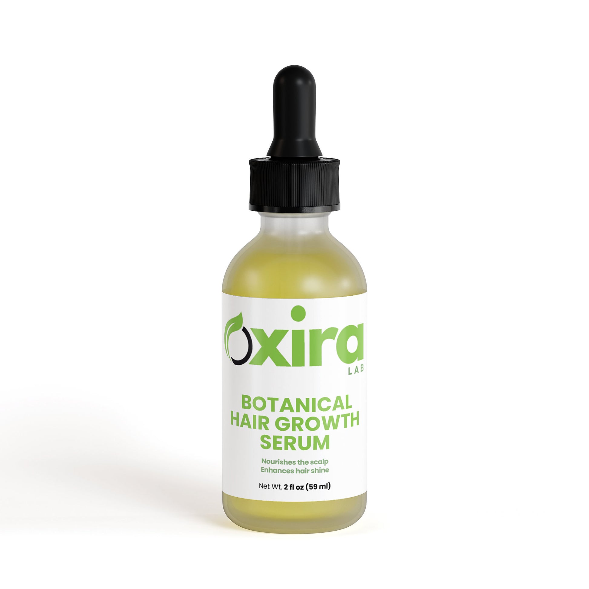 Botanical Hair Growth Serum with Rosemary and Ginger – Hair Vitality Support Bottle Front