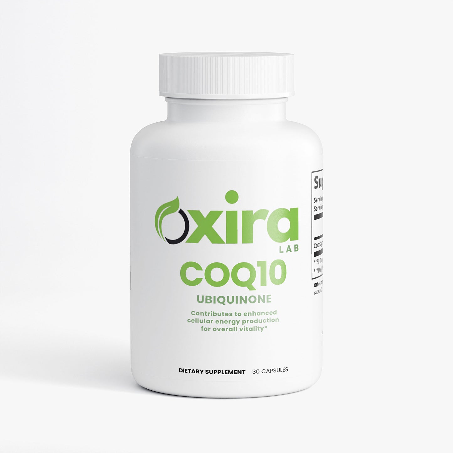 CoQ10 Ubiquinone Supplement Capsules – Natural Energy and Wellness Support Front Bottle
