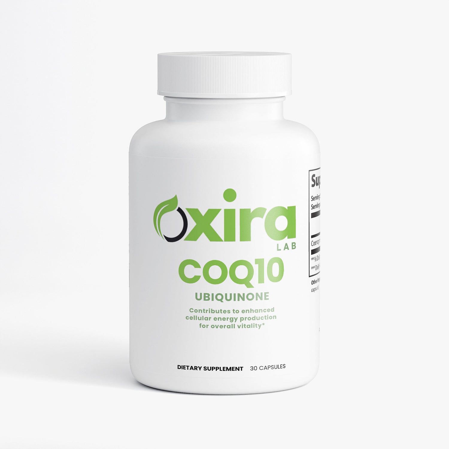 CoQ10 Ubiquinone Supplement Capsules – Natural Energy and Wellness Support Front Bottle