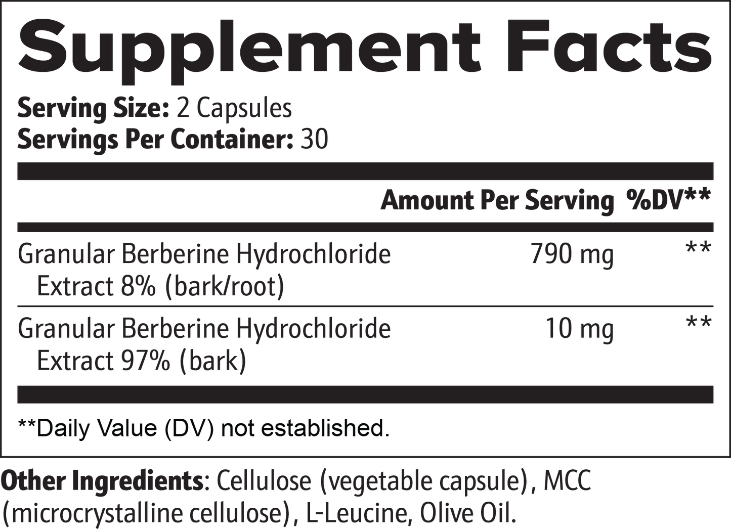 Berberine for Blood Sugar – Daily Capsule Wellness Formula