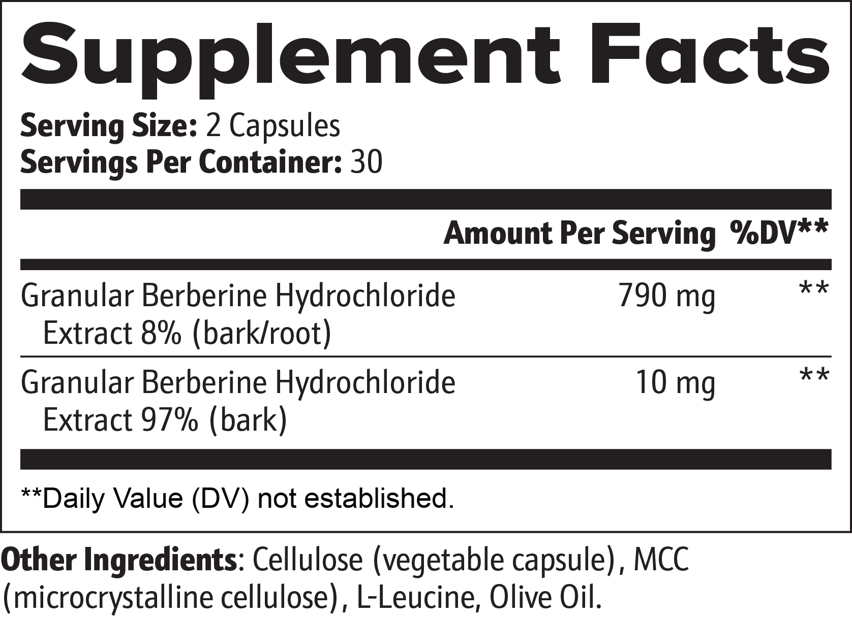 Berberine for Blood Sugar – Daily Capsule Wellness Formula