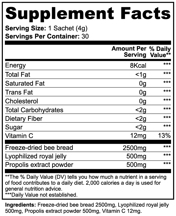 Natural Bee Product Powder – Vitamins, Minerals, and Antioxidants