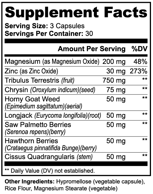 Men’s wellness supplement for energy and strength